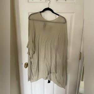 Rick Owens Sheer Gray Tunic Top